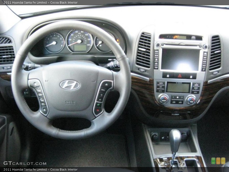 Cocoa Black Interior Dashboard for the 2011 Hyundai Santa Fe Limited #42324399