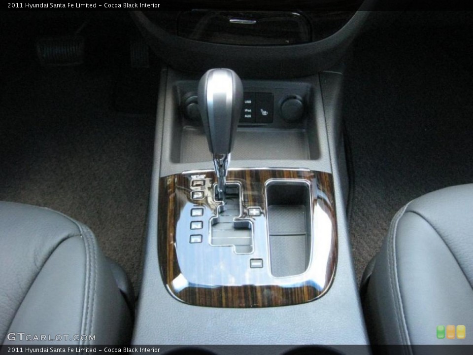 Cocoa Black Interior Transmission for the 2011 Hyundai Santa Fe Limited #42324427