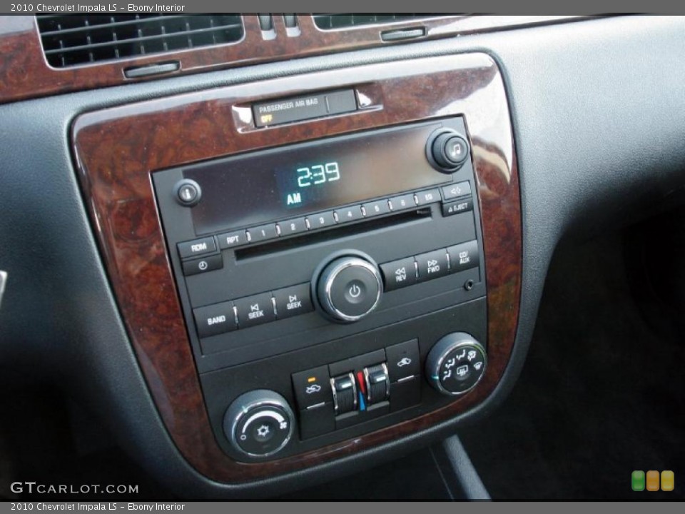 Ebony Interior Controls for the 2010 Chevrolet Impala LS #42325015