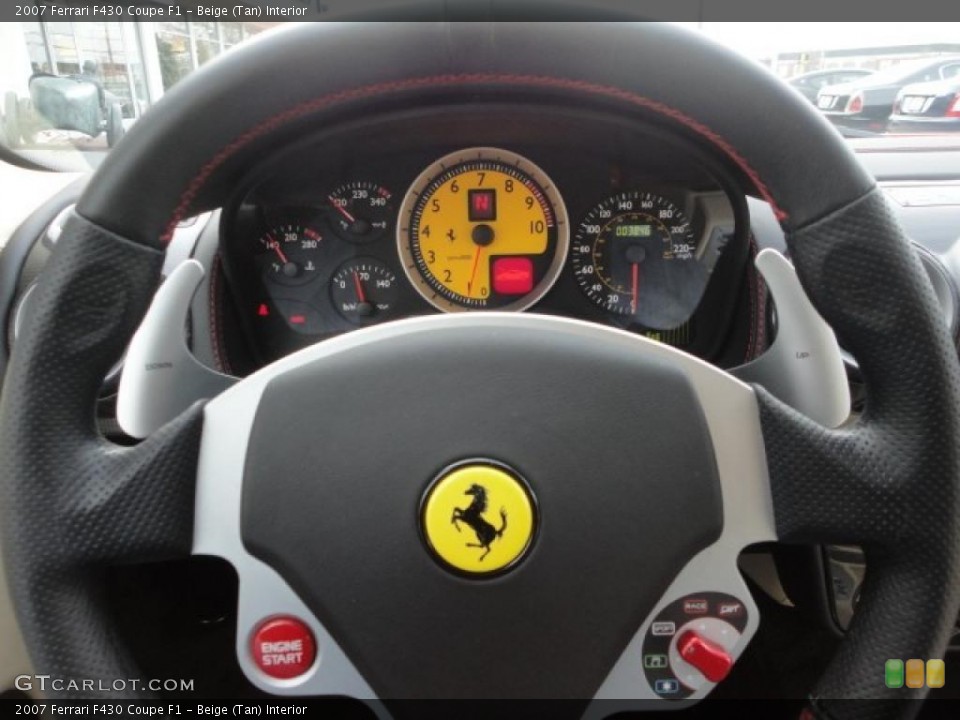 Beige (Tan) Interior Steering Wheel for the 2007 Ferrari F430 Coupe F1 #42328622