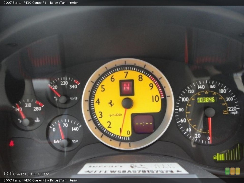 Beige (Tan) Interior Gauges for the 2007 Ferrari F430 Coupe F1 #42328633
