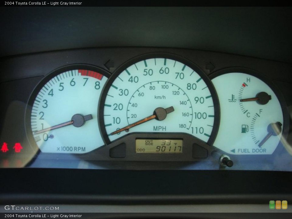 Light Gray Interior Gauges for the 2004 Toyota Corolla LE #42329682