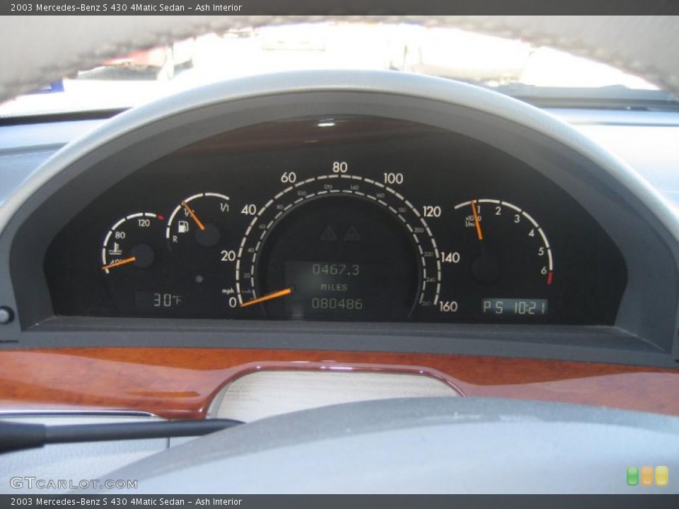 Ash Interior Gauges for the 2003 Mercedes-Benz S 430 4Matic Sedan #42332454