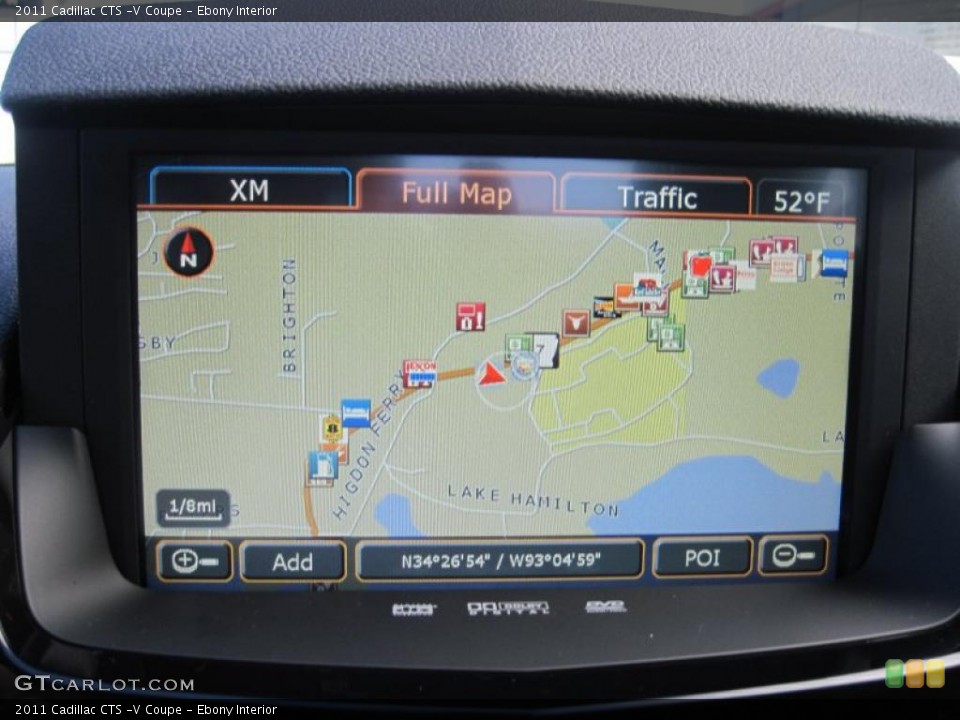 Ebony Interior Navigation for the 2011 Cadillac CTS -V Coupe #42338328