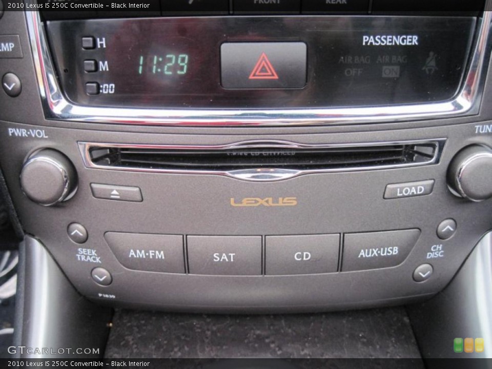 Black Interior Controls for the 2010 Lexus IS 250C Convertible #42341076