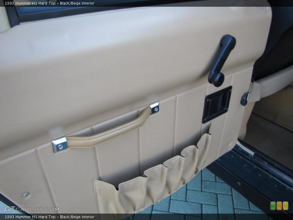 Black/Beige Interior Door Panel for the 1993 Hummer H1 Hard Top #42342108