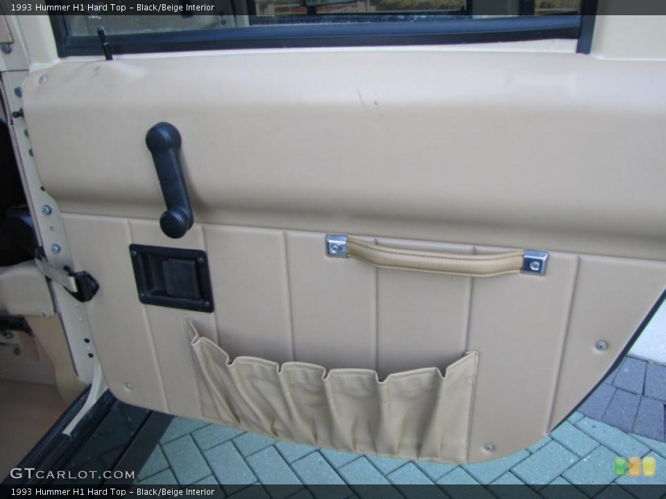 Black/Beige Interior Door Panel for the 1993 Hummer H1 Hard Top #42342140