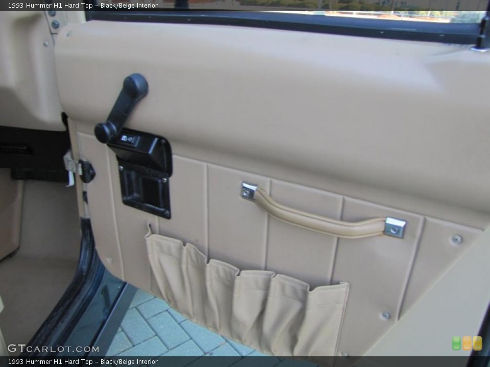 Black/Beige Interior Door Panel for the 1993 Hummer H1 Hard Top #42342180