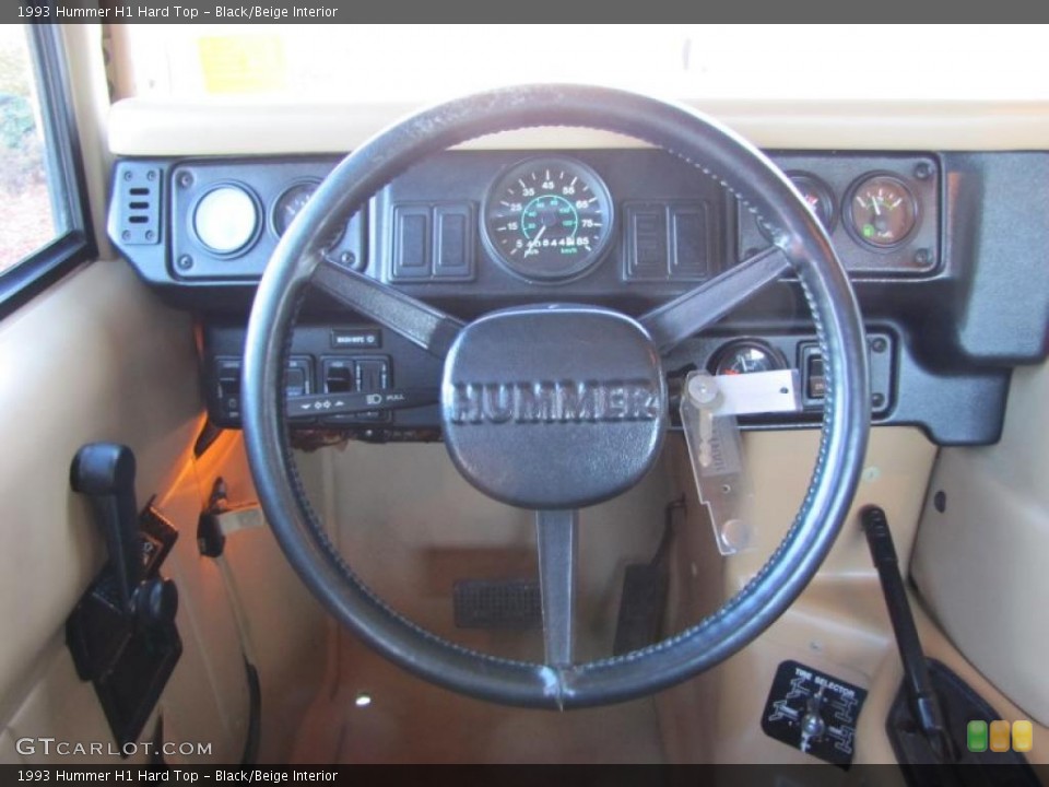 Black/Beige Interior Steering Wheel for the 1993 Hummer H1 Hard Top #42342224