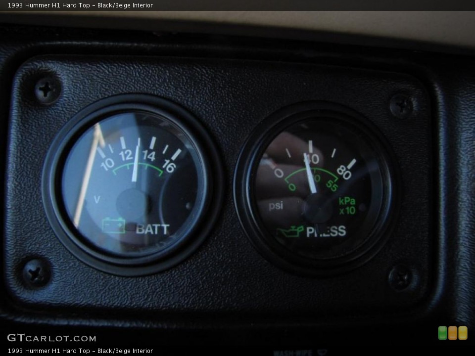 Black/Beige Interior Gauges for the 1993 Hummer H1 Hard Top #42342260