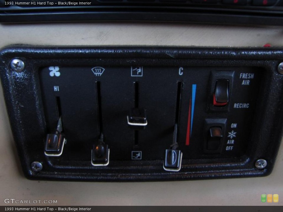 Black/Beige Interior Controls for the 1993 Hummer H1 Hard Top #42342324