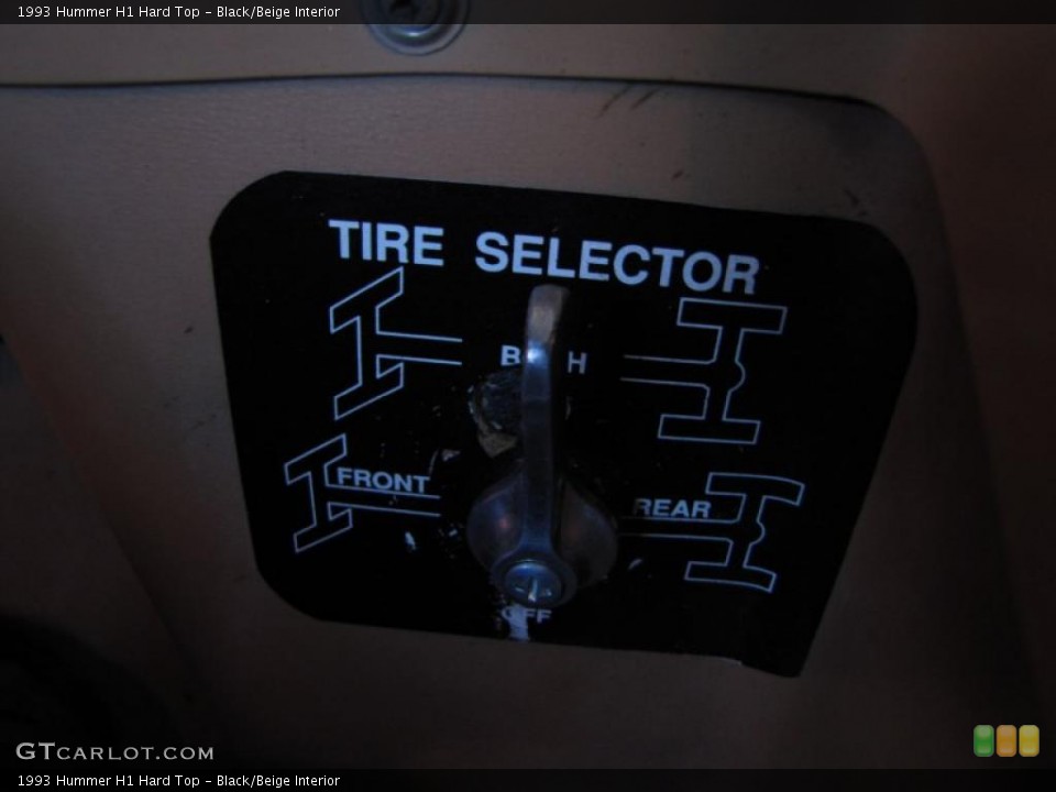Black/Beige Interior Controls for the 1993 Hummer H1 Hard Top #42342360