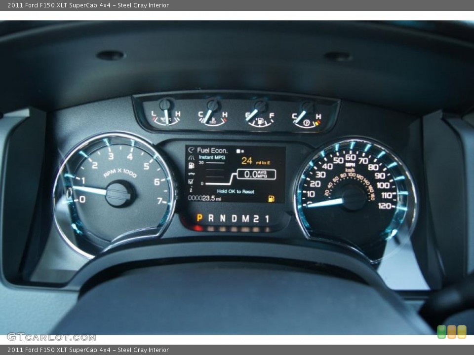 Steel Gray Interior Gauges for the 2011 Ford F150 XLT SuperCab 4x4 #42345156