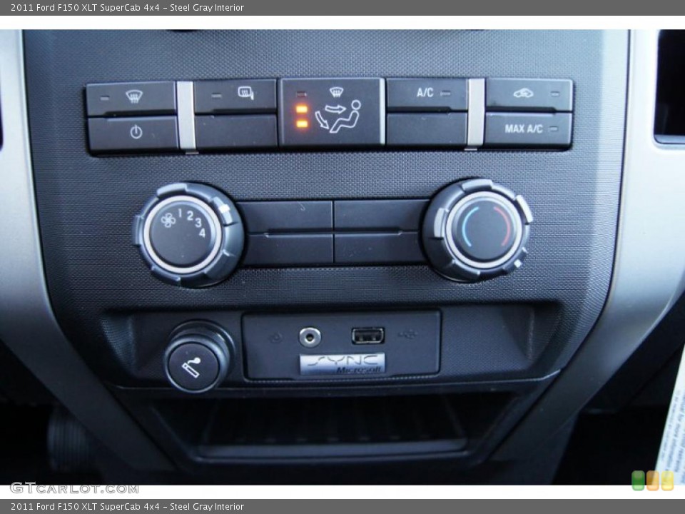 Steel Gray Interior Controls for the 2011 Ford F150 XLT SuperCab 4x4 #42345348