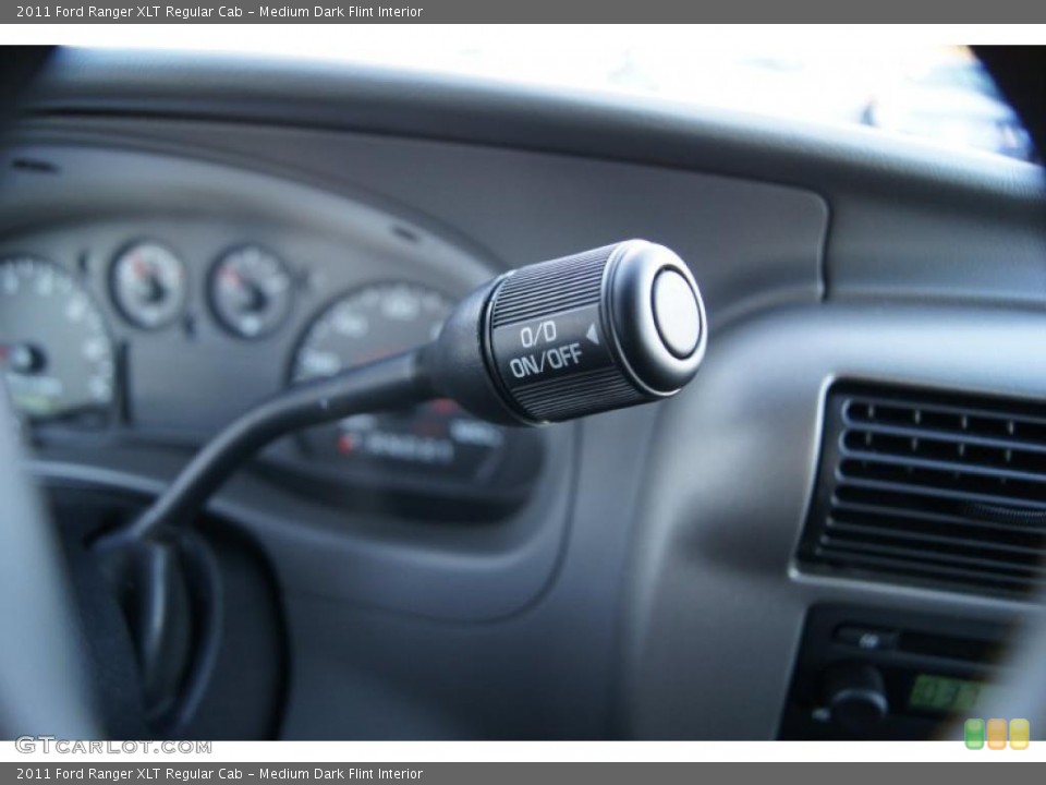 Medium Dark Flint Interior Controls for the 2011 Ford Ranger XLT Regular Cab #42345808