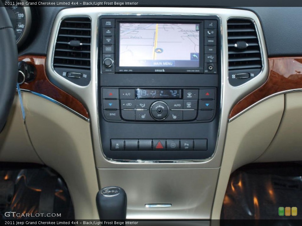 Black/Light Frost Beige Interior Controls for the 2011 Jeep Grand Cherokee Limited 4x4 #42347548