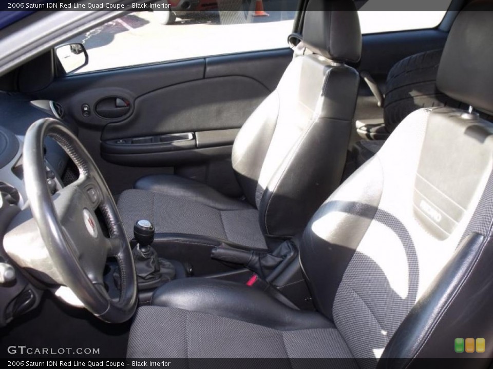 Black Interior Photo for the 2006 Saturn ION Red Line Quad Coupe #42348800
