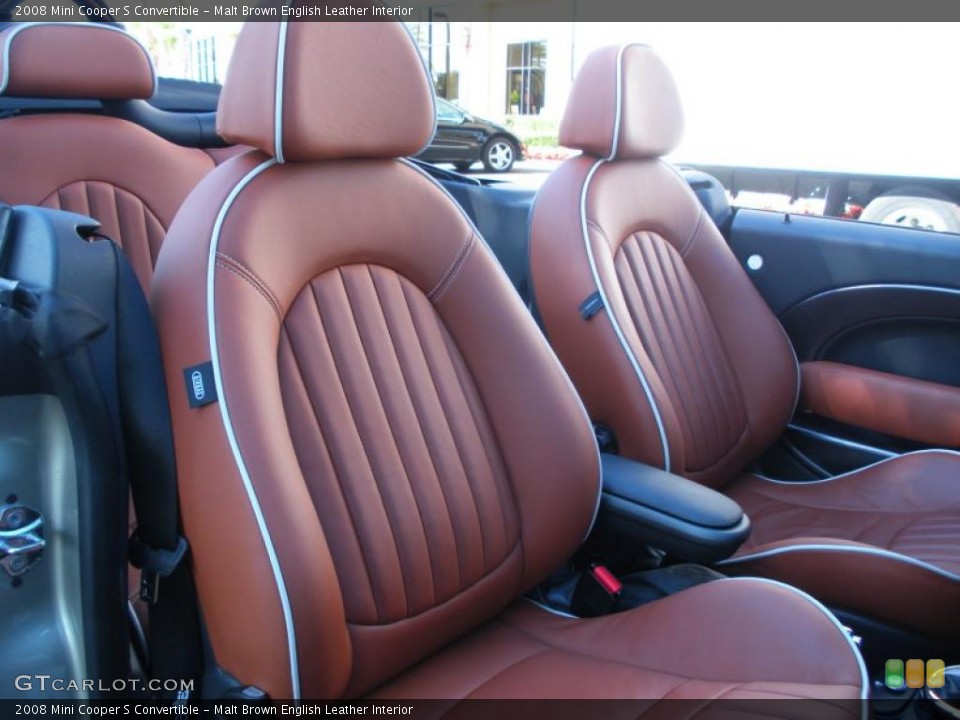 Malt Brown English Leather Interior Photo for the 2008 Mini Cooper S Convertible #42349312