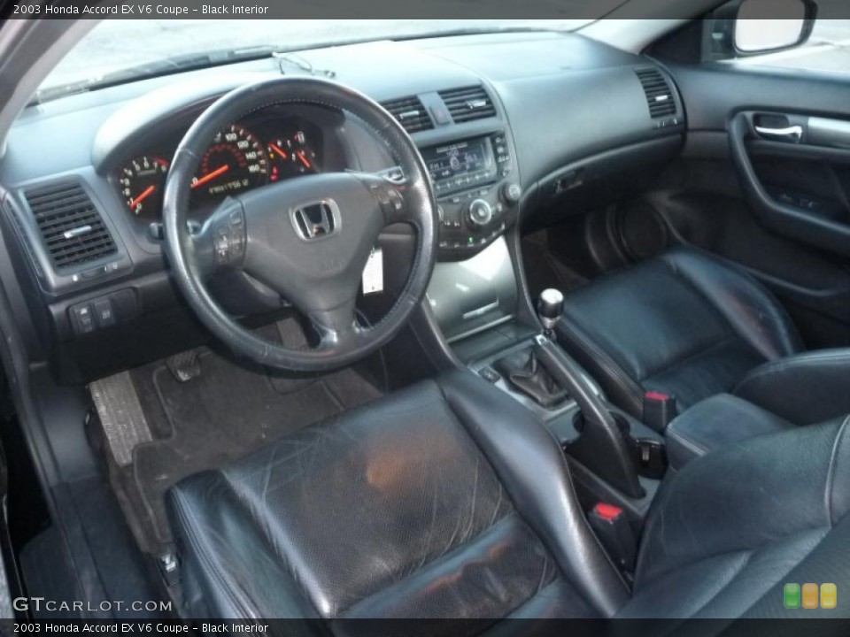 Black Interior Photo for the 2003 Honda Accord EX V6 Coupe #42352485