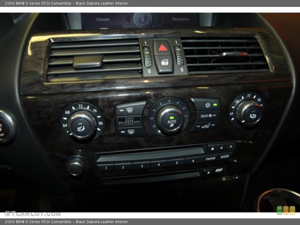 Black Dakota Leather Interior Controls for the 2009 BMW 6 Series 650i Convertible #42356109