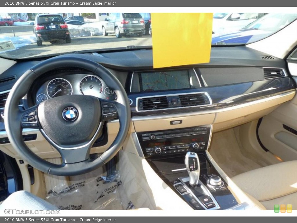 Cream Beige Interior Dashboard for the 2010 BMW 5 Series 550i Gran Turismo #42356897