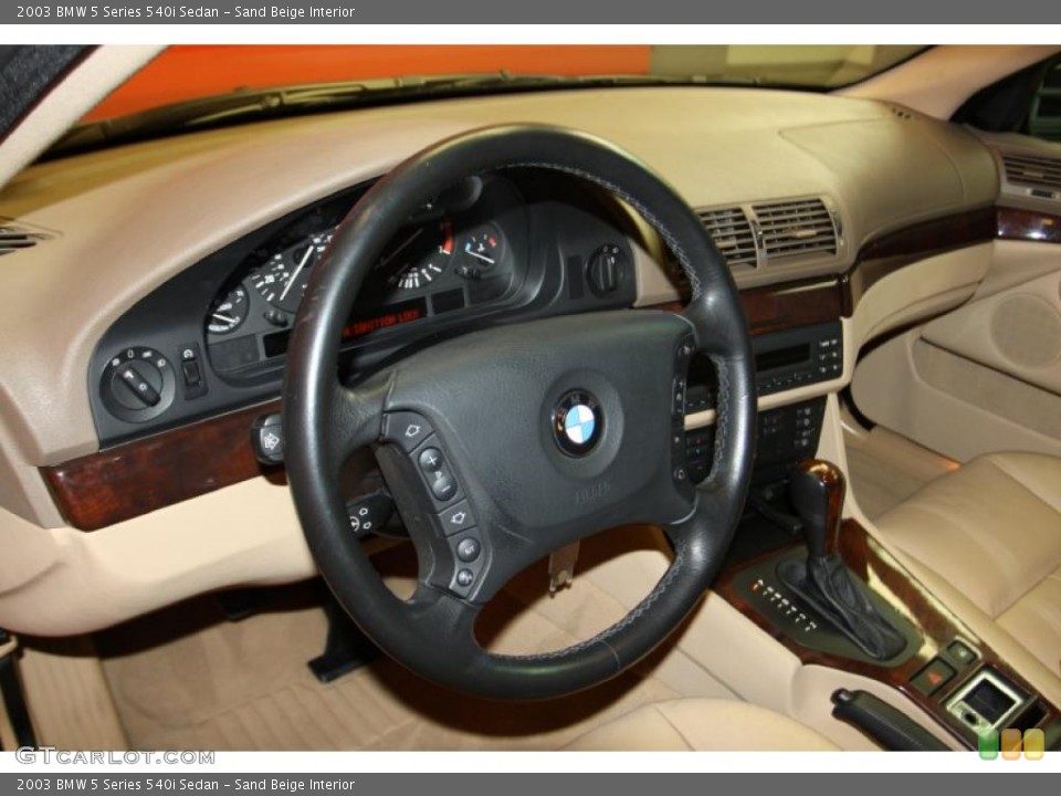 Sand Beige Interior Prime Interior for the 2003 BMW 5 Series 540i Sedan #42357065