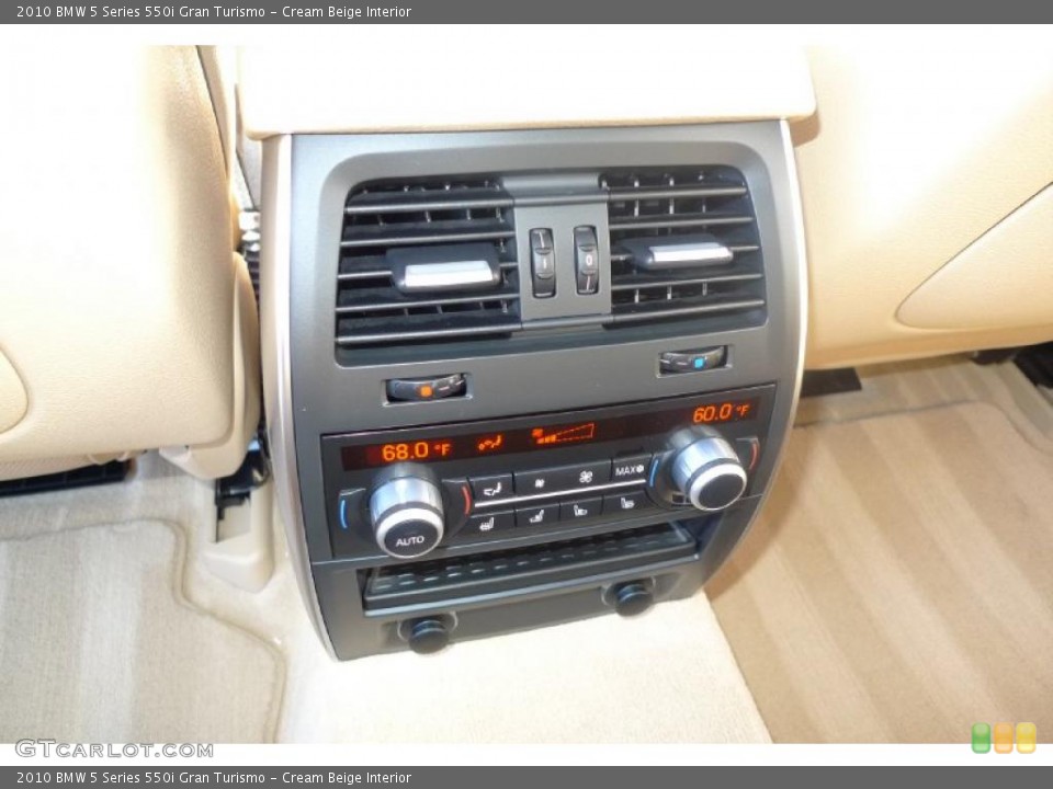 Cream Beige Interior Controls for the 2010 BMW 5 Series 550i Gran Turismo #42357265