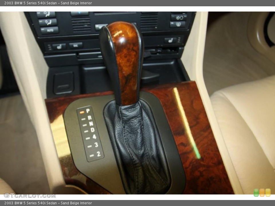Sand Beige Interior Transmission for the 2003 BMW 5 Series 540i Sedan #42357317