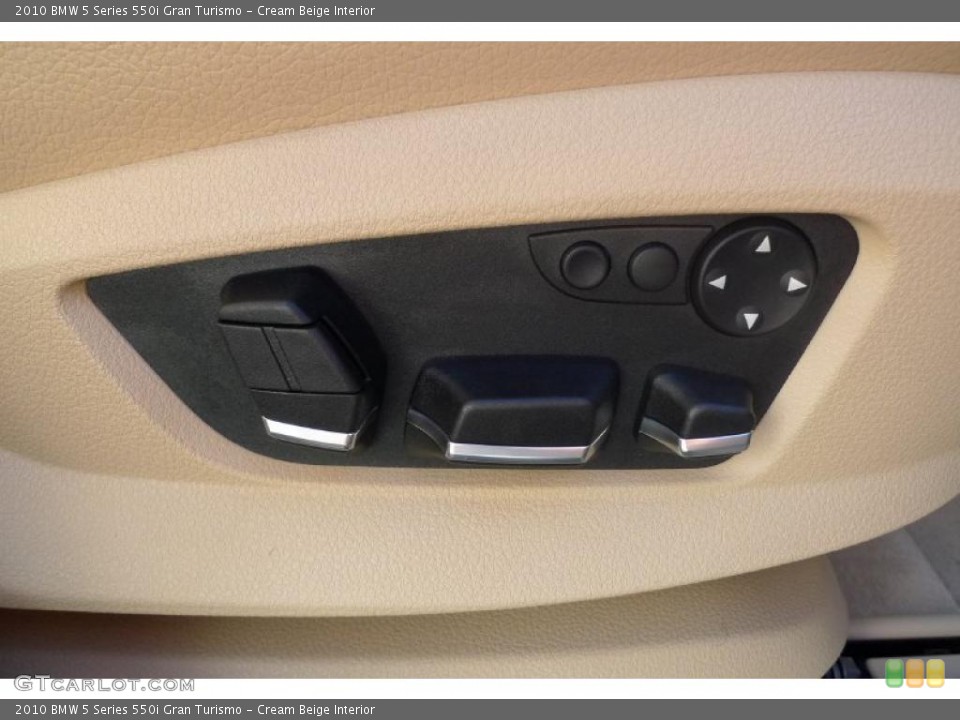 Cream Beige Interior Controls for the 2010 BMW 5 Series 550i Gran Turismo #42357357