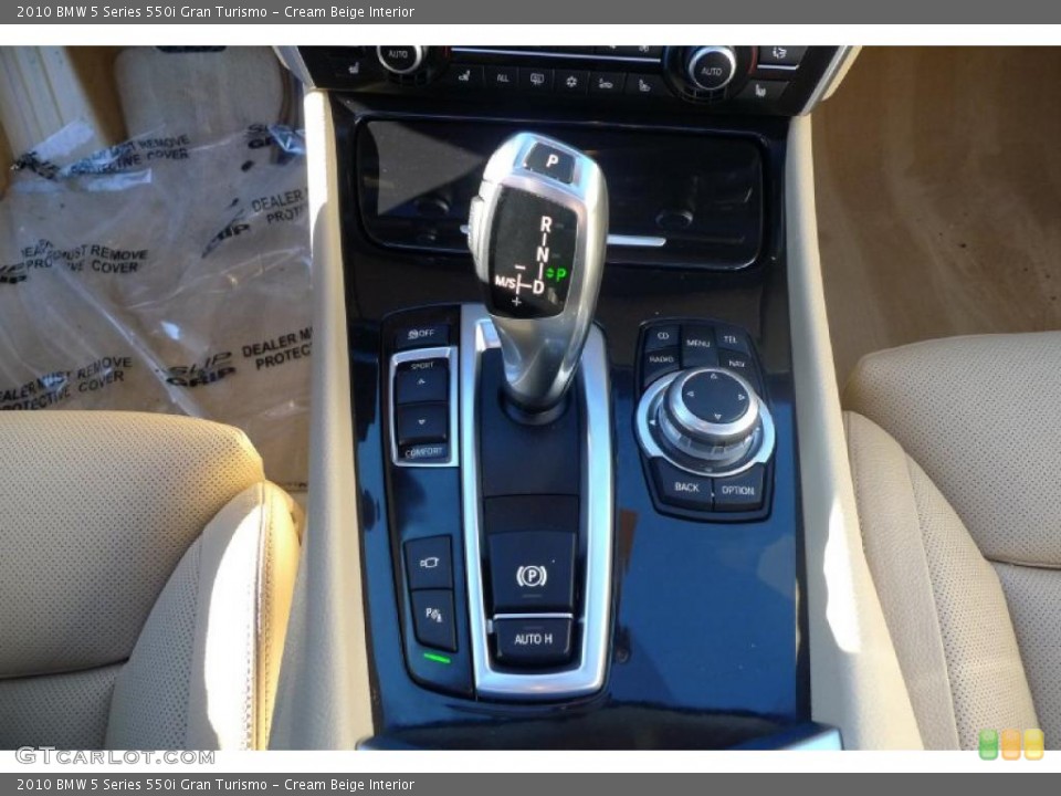 Cream Beige Interior Transmission for the 2010 BMW 5 Series 550i Gran Turismo #42357465