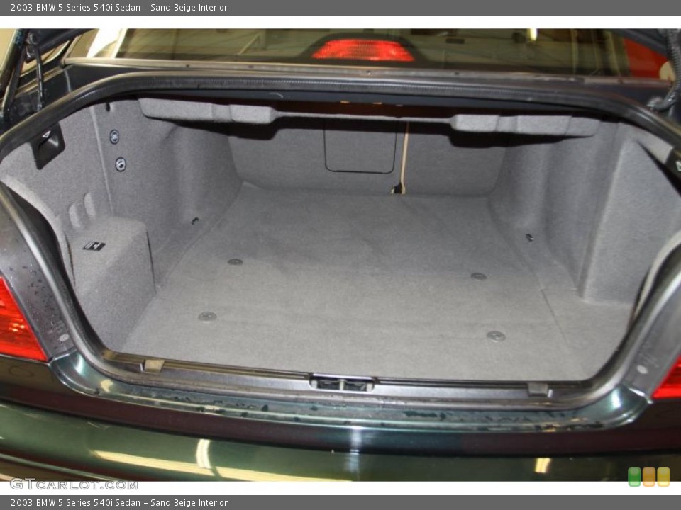 Sand Beige Interior Trunk for the 2003 BMW 5 Series 540i Sedan #42357541