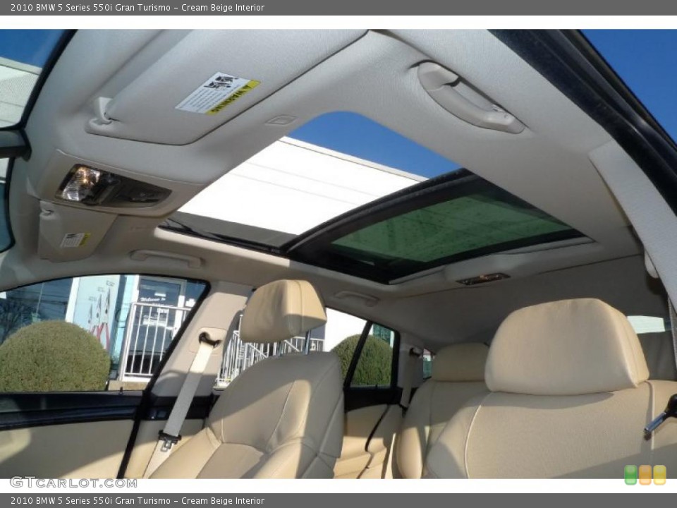 Cream Beige Interior Sunroof for the 2010 BMW 5 Series 550i Gran Turismo #42357545