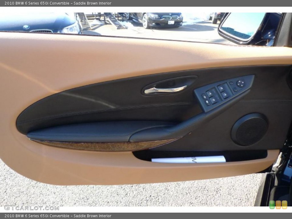 Saddle Brown Interior Door Panel for the 2010 BMW 6 Series 650i Convertible #42361353