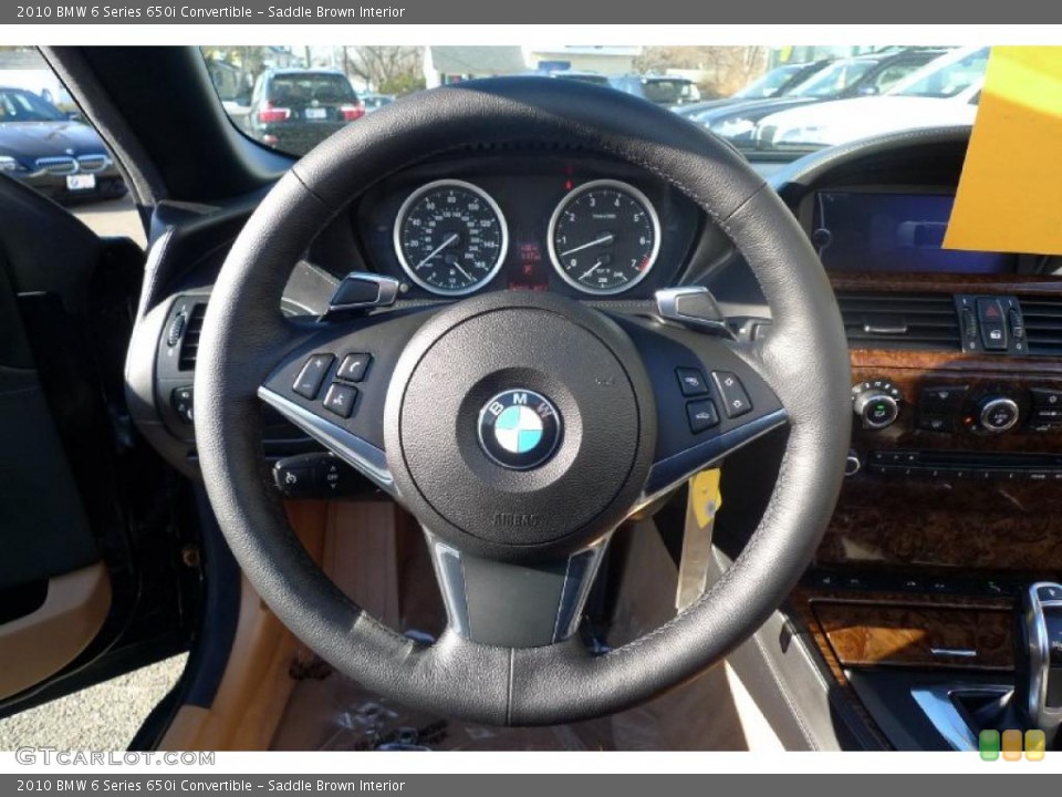 Saddle Brown Interior Steering Wheel for the 2010 BMW 6 Series 650i Convertible #42361618