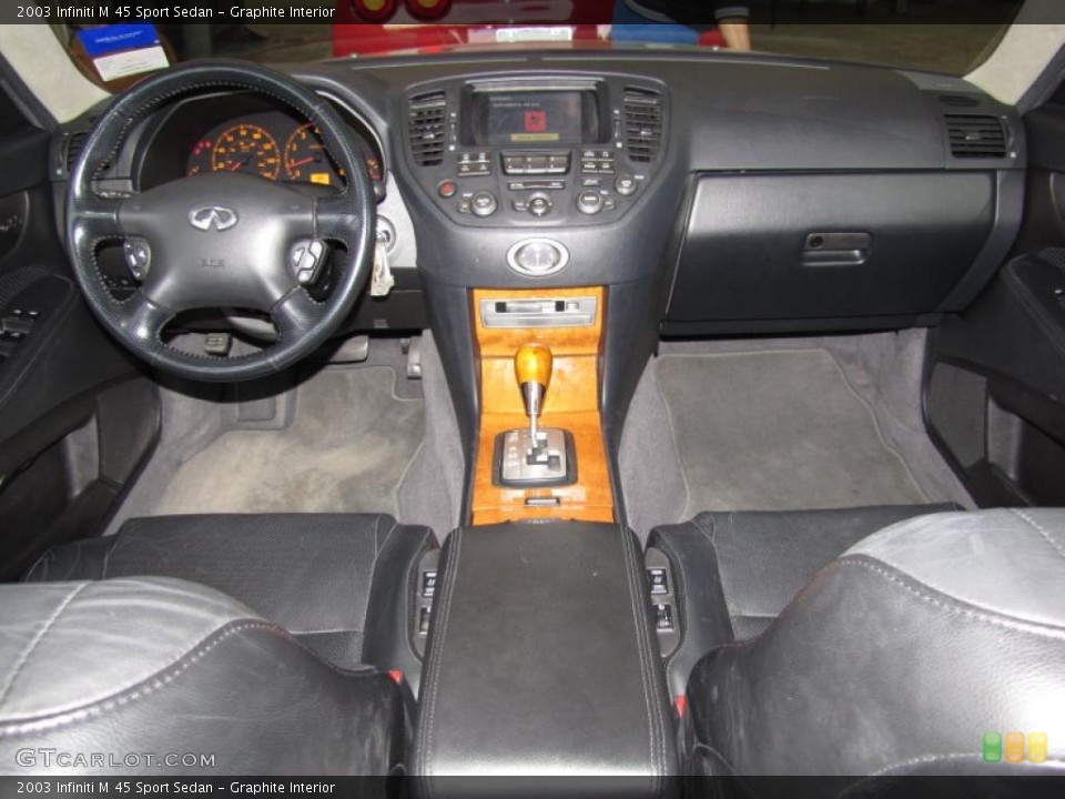 Graphite Interior Dashboard for the 2003 Infiniti M 45 Sport Sedan #42366777