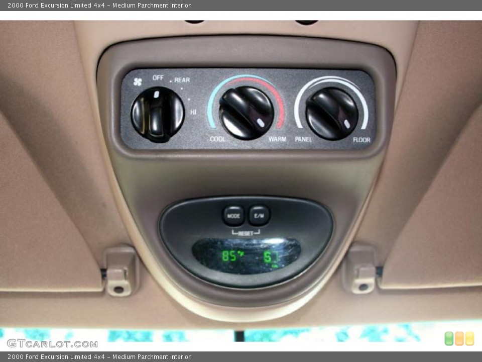 Medium Parchment Interior Controls for the 2000 Ford Excursion Limited 4x4 #42367613