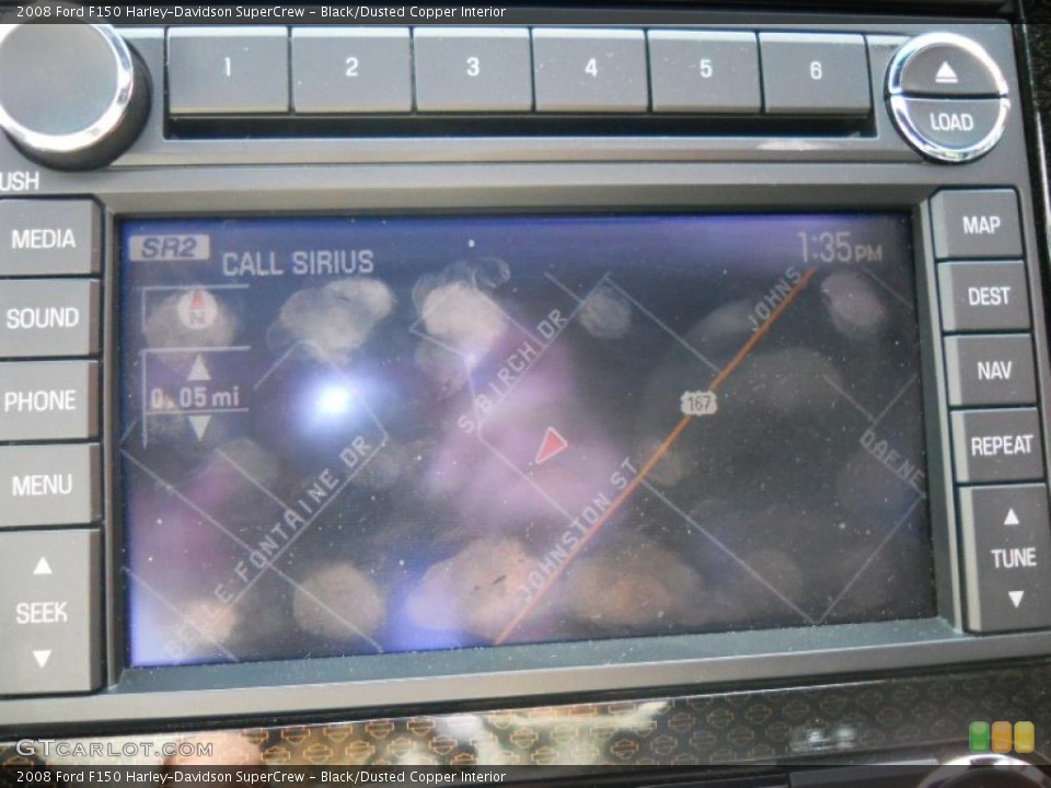 Black/Dusted Copper Interior Navigation for the 2008 Ford F150 Harley-Davidson SuperCrew #42368589