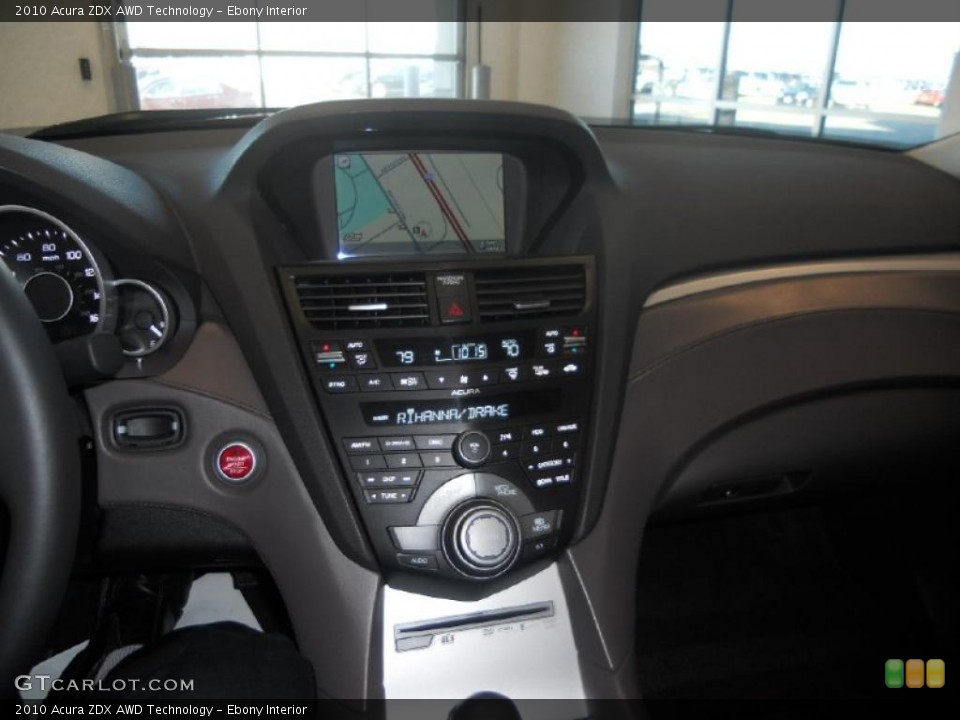 Ebony Interior Controls for the 2010 Acura ZDX AWD Technology #42369590