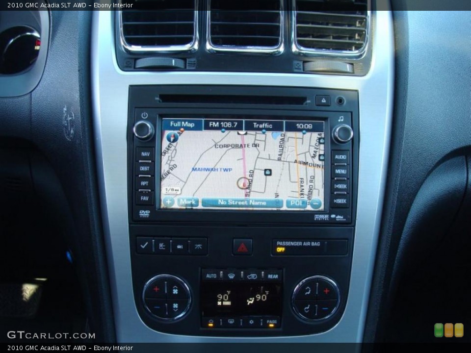 Ebony Interior Navigation for the 2010 GMC Acadia SLT AWD #42377479