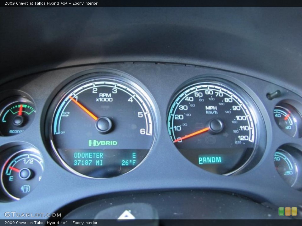 Ebony Interior Gauges for the 2009 Chevrolet Tahoe Hybrid 4x4 #42377583