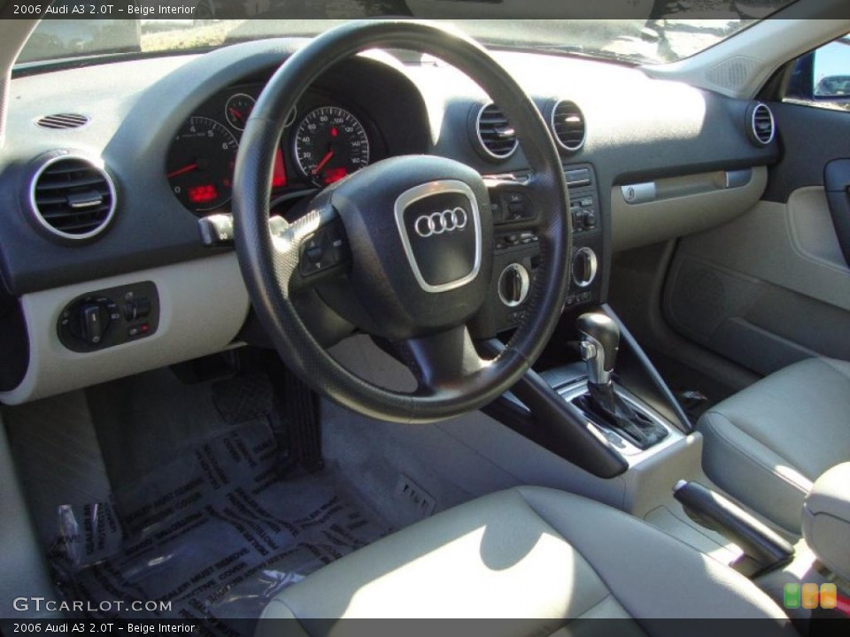 Beige Interior Prime Interior for the 2006 Audi A3 2.0T #42381207