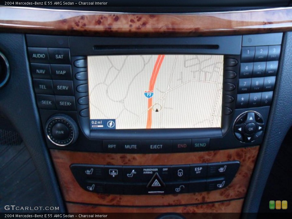 Charcoal Interior Navigation for the 2004 Mercedes-Benz E 55 AMG Sedan #42381497