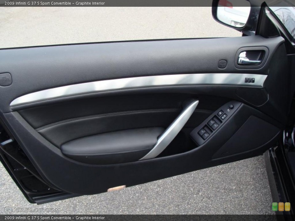 Graphite Interior Door Panel for the 2009 Infiniti G 37 S Sport Convertible #42384641