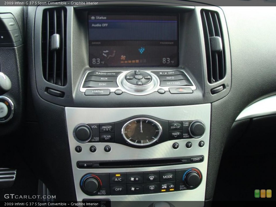 Graphite Interior Controls for the 2009 Infiniti G 37 S Sport Convertible #42384695