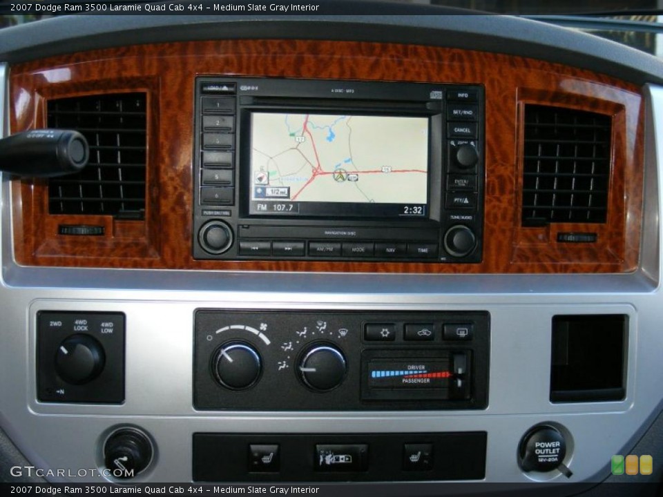 Medium Slate Gray Interior Controls for the 2007 Dodge Ram 3500 Laramie Quad Cab 4x4 #42385019