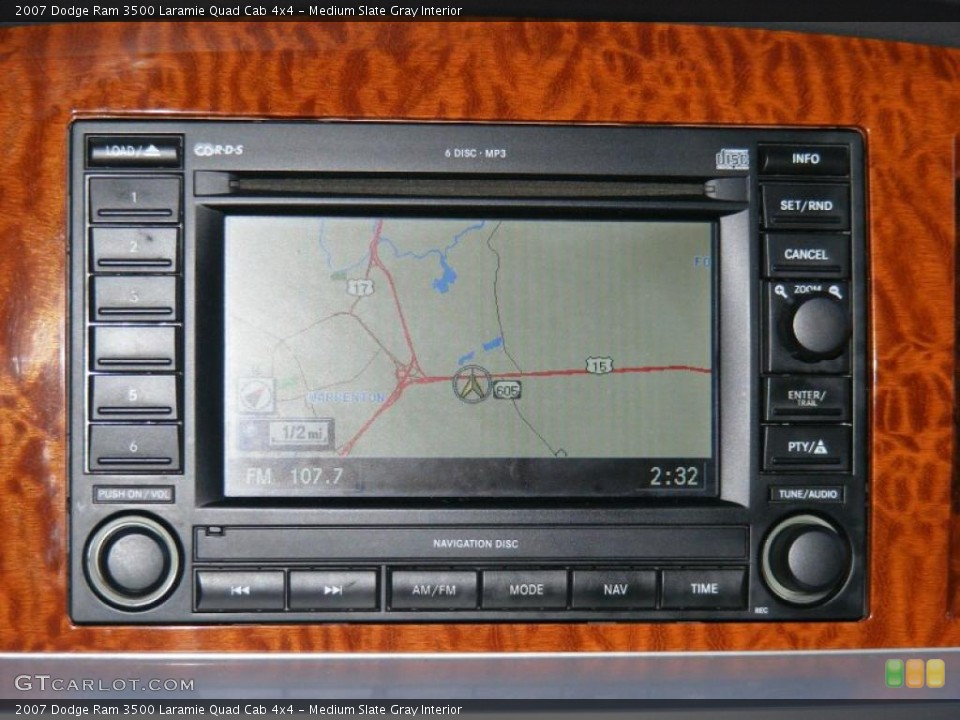 Medium Slate Gray Interior Navigation for the 2007 Dodge Ram 3500 Laramie Quad Cab 4x4 #42385031