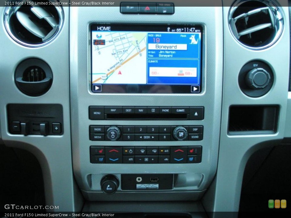 Steel Gray/Black Interior Navigation for the 2011 Ford F150 Limited SuperCrew #42388307