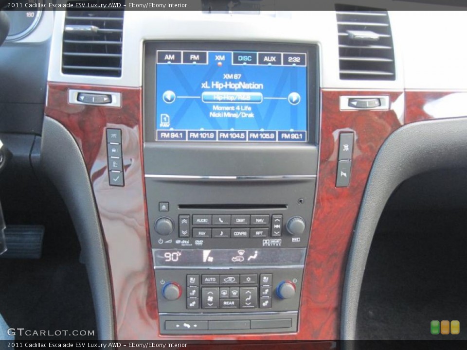 Ebony/Ebony Interior Controls for the 2011 Cadillac Escalade ESV Luxury AWD #42388467