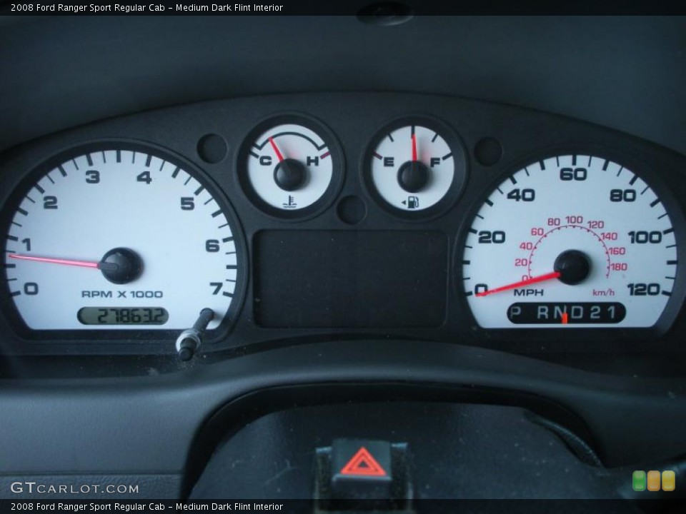 Medium Dark Flint Interior Gauges for the 2008 Ford Ranger Sport Regular Cab #42388659