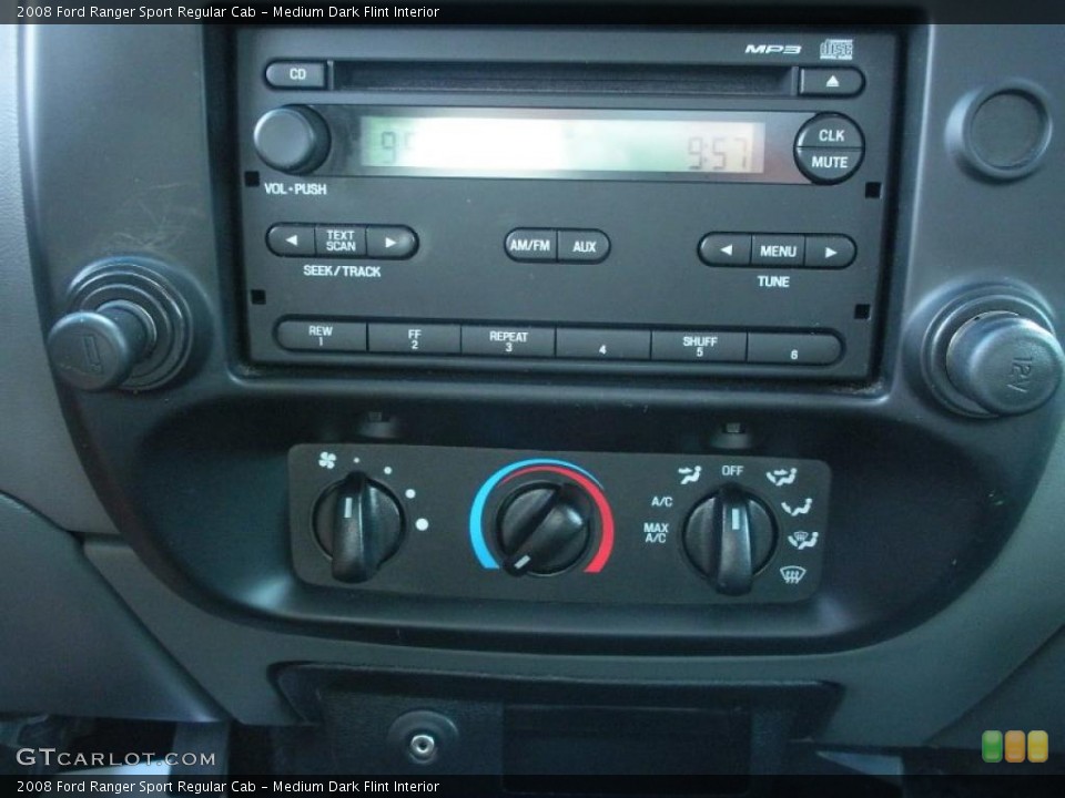 Medium Dark Flint Interior Controls for the 2008 Ford Ranger Sport Regular Cab #42388687